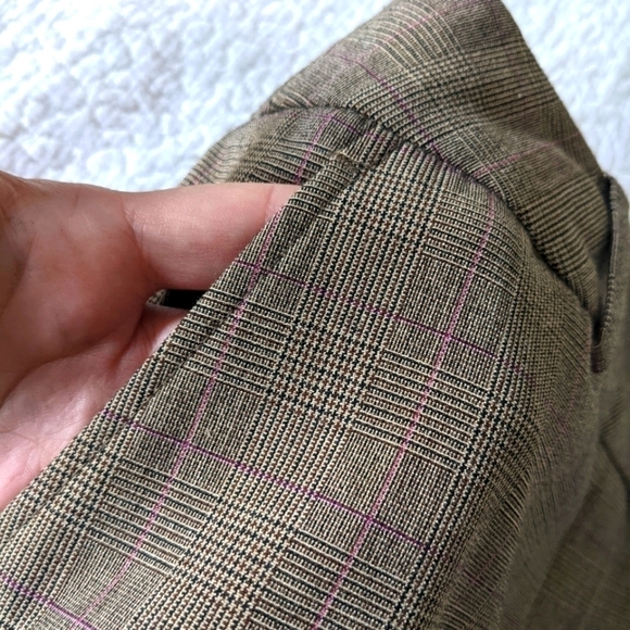 WORTHINGTON Tan Plaid Audrey fit Petite Stretch Trousers 6 NWT - Picture 5 of 11